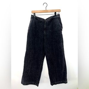 RACHEL COMEY High Rise Black Wash Wide Leg Pants Sz 10